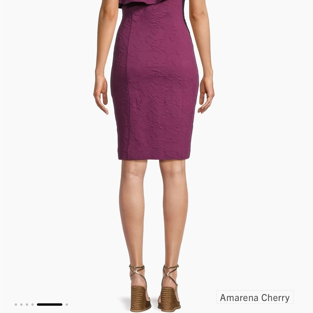 Lilly Pulitzer Bordeaux One-Shoulder Minidress in Amarena Cherry - Picture 4 of 13